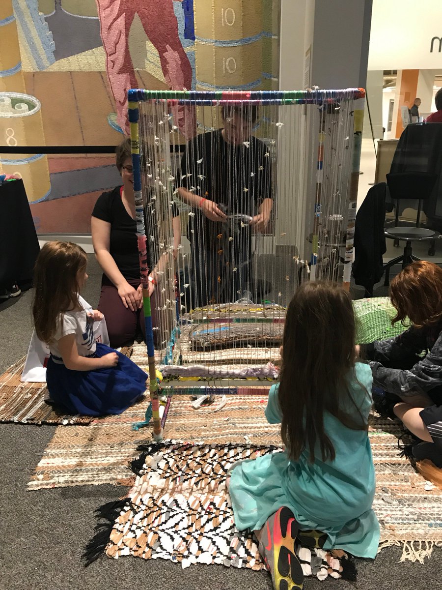 CincyMuseum's tweet photo. This is sew cool! Join local Maker, Abby Schnure of #TheWovenSnail, in the KidSPACE of our Children's Museum June 29 11 a.m. to 2 p.m for a community weave activity. Abby will discuss weaving basics as you help her create a four-sided loom! #CMCkidSPACE: https://t.co/XHRKtdNxon https://t.co/i12Ao1lZ4r