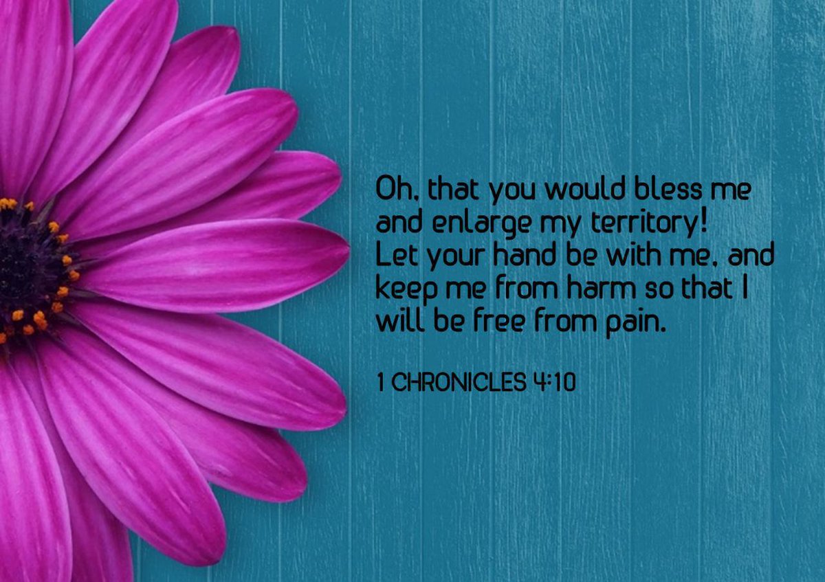 scjchurch_en's tweet photo. Jabez cried out to the God of Israel, "Oh, that you would bless me and enlarge my territory! Let your hand be with me, and keep me from harm so that I will be free from pain." And God granted his request.
- 1 #Chronicles 4:10

#Bible #God #Bless #Pain #Jabez #ShincheonjiChurch https://t.co/QkYWADQoRq
