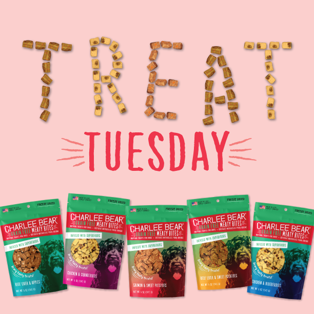 🌟Win a bag of Charlee Bear Treats!🌟 Which is your pup's least favorite: the vet 🏥 or the groomer 🛁?  Reply and tag two friends! #WinTreats #CharleeBear #Contest