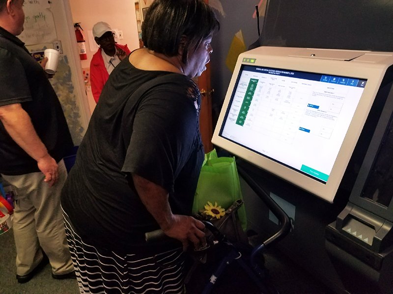 CCharitiesPhila's tweet photo. Recently, over 100 area seniors kicked off #summer by getting ready for the 2019 #GeneralElection. 🇺🇸 #Philadelphia's new touch-screen voting system was on display at CSS’ Northeast #FamilyServiceCenter 4th annual senior community services fair. Read more➡️https://t.co/pJrDHBnZPq https://t.co/kjt8slDCkI