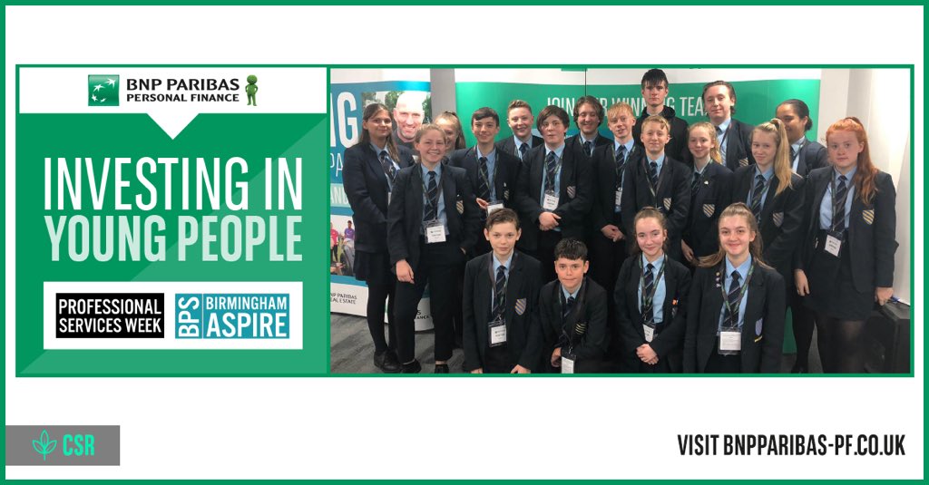 bnpparibaspfUK's tweet photo. Investing in young people is key to the future success of the professional services sector and today we’re delighted to host students from Henley in Arden School for Professional Services Week.  #PSWSOLI #InspireWestMids #ProfessionalServicesWeek @BHAMASPIRE https://t.co/GlOmoP8trT