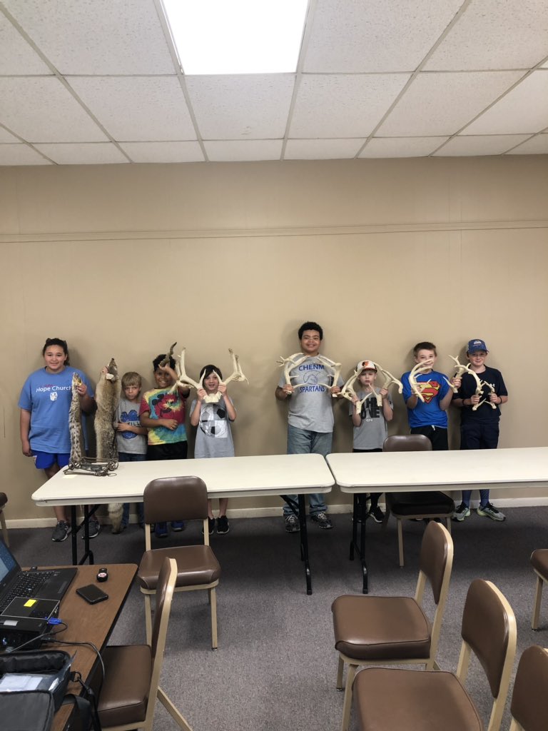 LeeCoExt's tweet image. These youth attended our Wildlife Workshop yesterday and enjoyed learning about conservation, management, species identification, trapping, and predators!