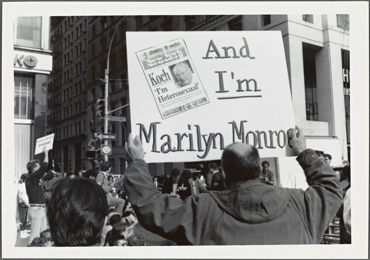 Happy birthday to playwright Larry Kramer, here in action w/ 1989. Pic Douglass Rowell via 