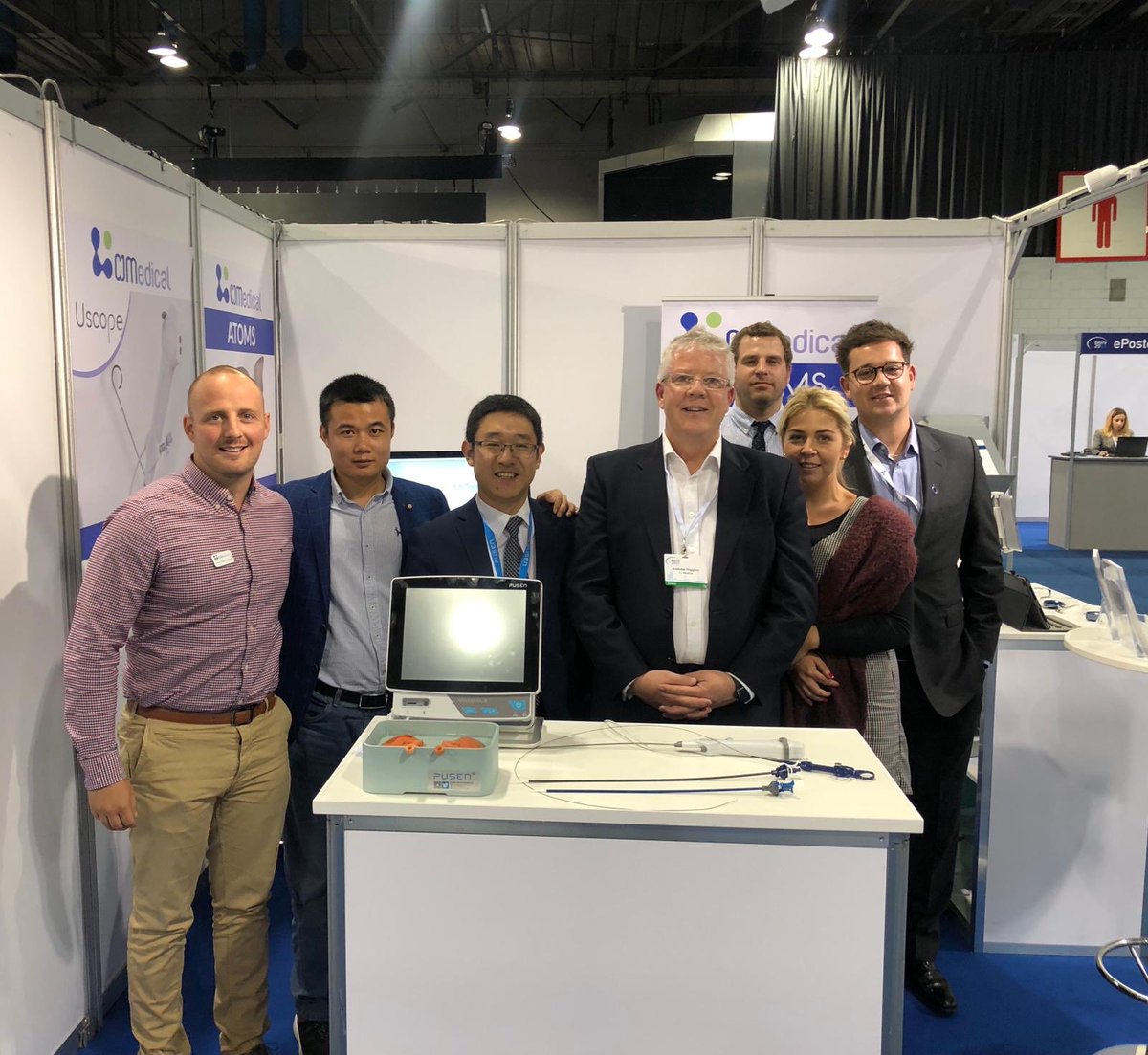 cjmedicaluk's tweet photo. We are enjoying meeting everyone. We have plenty of people here to facilitate and promote @CJMUscope and @CJMATOMS! Why not gain a sneak peak at our new innovative ultrasound probe Sonostar @cjmiwup #BAUS19 @TUF_tweets @BAUSendourology @BAUSurology @SECGlasgow #glasgow #urology https://t.co/1V0YTyM7wO