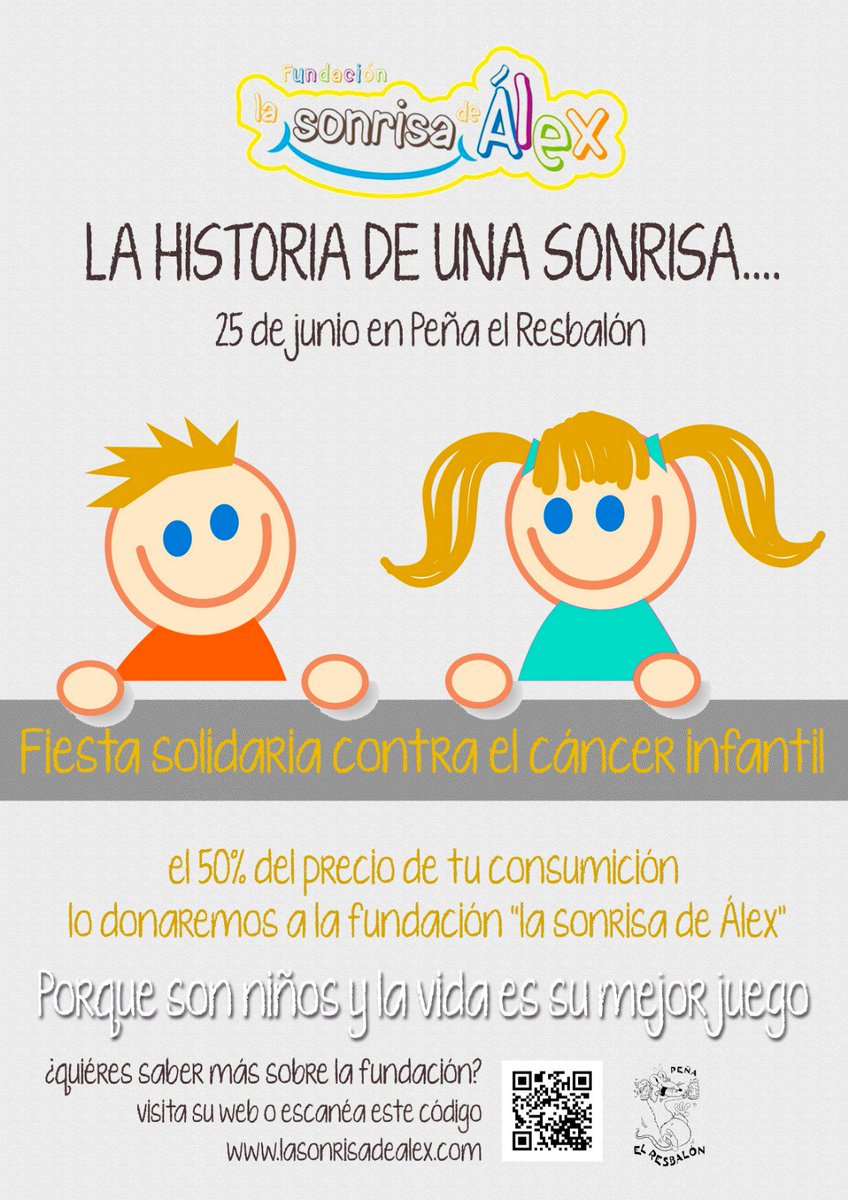 #FDT2019 lo bueno se acaba ¡¡¡ vamos a cerrarlo a lo grande y colaboremos en la fundación <a href="/TodoporAlex/">La Sonrisa de Alex</a> todo por ellos porque son niños y la vida es su mejor juego. Disfrutar del concierto de <a href="/LuisFonsi/">Luis Fonsi</a> y pásate por nuestra caseta <a href="/elresbalonTJ/">Peña El Resbalón</a>