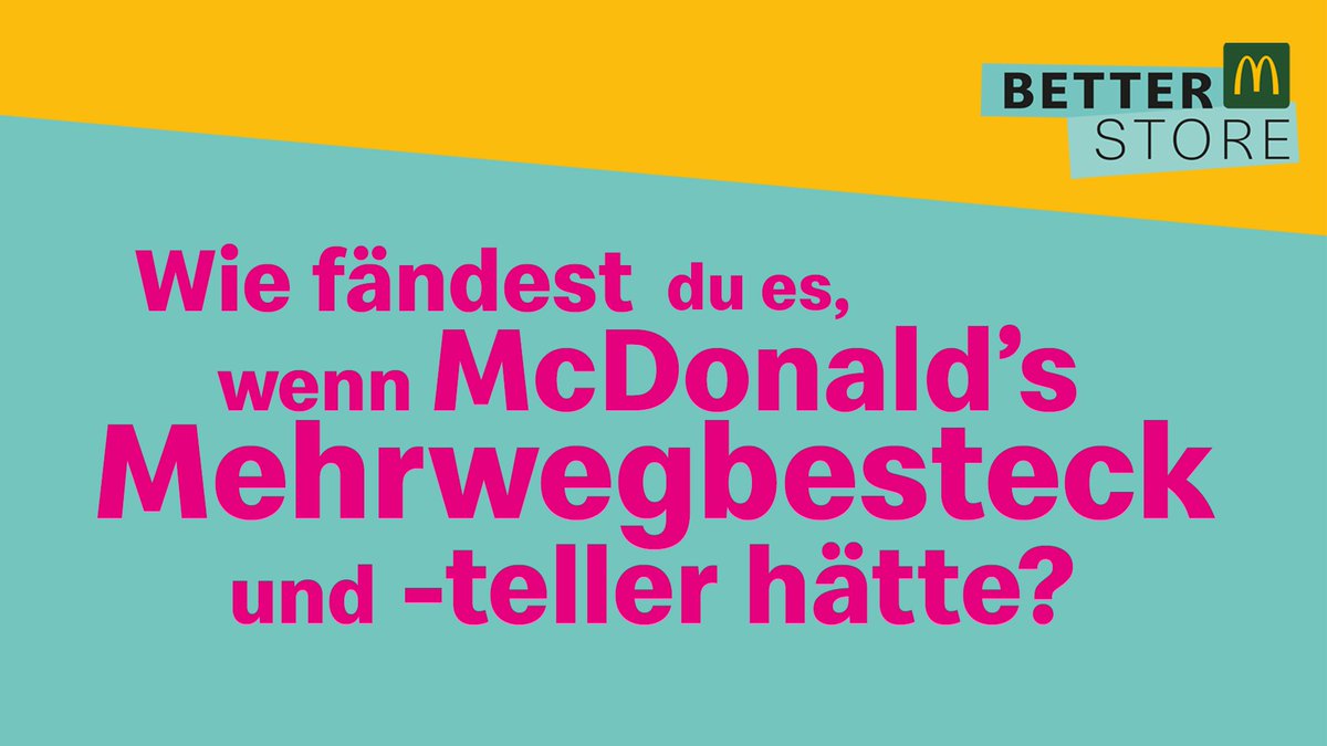 McDonaldsDENews's tweet photo. Wir wollen immer besser werden. Und dazu brauchen wir dein Feedback! Schreib in die Comments, was du von Mehrwegbesteck und -tellern hĂ€ltst. đ
Alles ĂŒber den Better M Store in Berlin: https://t.co/AoXRhMjVx9
#BetterM #betterMstore #ODGON #ObDusGlaubstOderNicht #mehrweg https://t.co/BjHOCyepvO