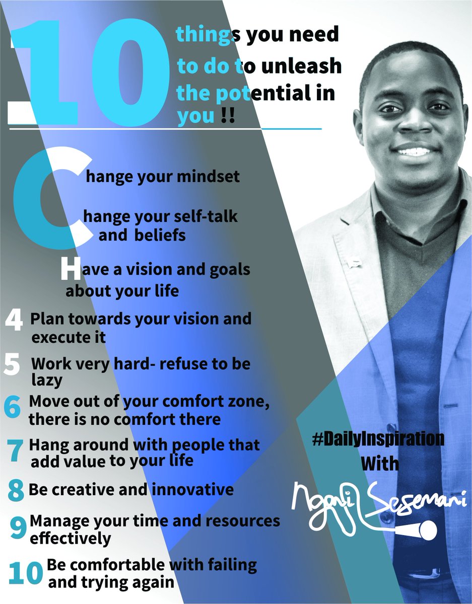 ngonisesemani's tweet photo. Am challenging you this Tuesday to choose yourself. Allow yourself to grow and unleash the potential in you!! #DailyInspiration with #NgonidzasheSesemani https://t.co/fKVLXZN2zu