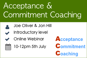 contextconsult's tweet photo. Early Bird ends this week! WEBINAR - Acceptance and Commitment Coaching - 5th July with @jonhillcoach 
Build psychological flexibility in a coaching context
Skills focused with lots of demos!

https://t.co/ujqYy1xzJm https://t.co/T3yuzQDREO