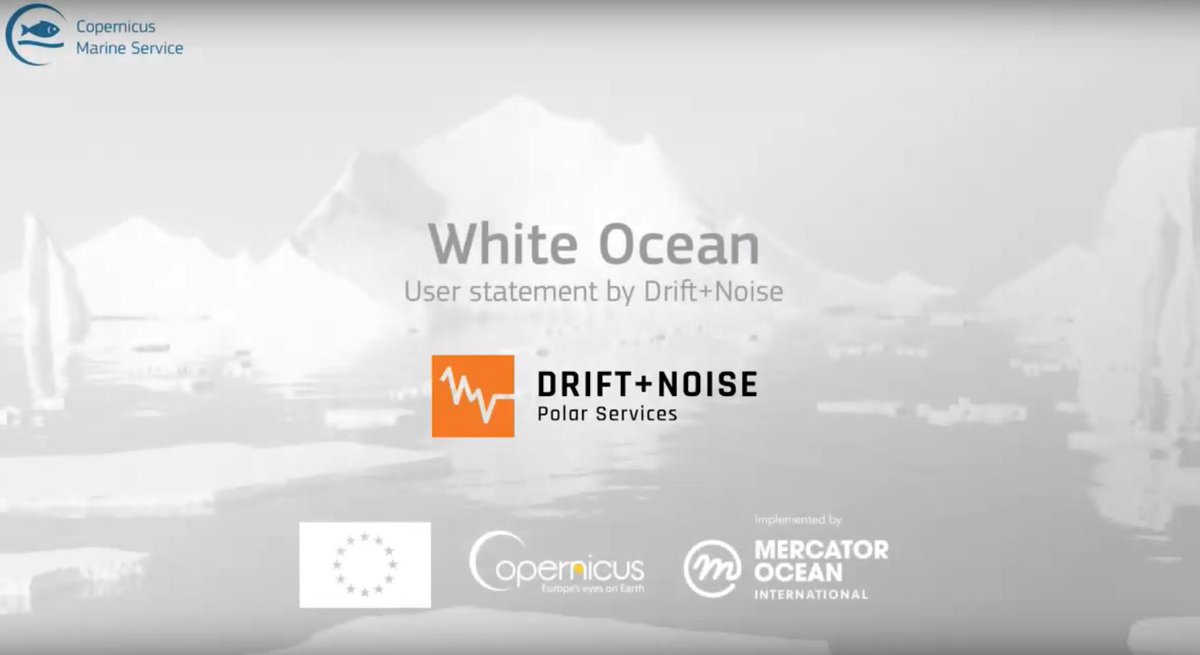 driftnoise's tweet image. Drift+Noise was recently showcased in a video at a @CopernicusEU meeting. In it we describe how we use @CMEMS_EU data in our #seaice information products:
youtube.com/watch?v=-jtMYV…

We also really appreciate the support of @MercatorOcean and the @esa open data policy! #docoolthings