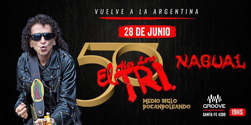VecinosEnrock2's tweet photo. #Fechon: #ElTri celebra 50 años de música en Groove, junto a #Nagual y alguna que otra sorpresa. Enterate en el enlace: https://t.co/U03KWBR8bt https://t.co/AfukyNsRJo