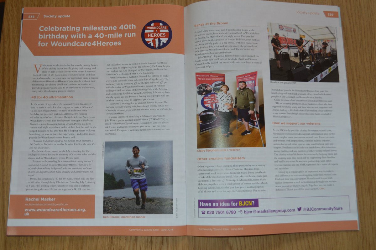 Catch up on our news in this month's Community Wound Care supplement (BJCN), featuring our wonderful volunteers. In  words of legendary US broadcaster Tom Brokaw, "It's easy to make a buck. It's a lot tougher to make a difference." ##veterans #woundcare bit.ly/2XC7I9g