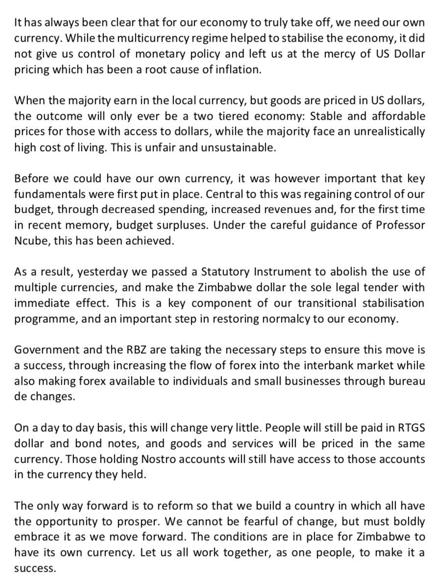 President Of Zimbabwe On Twitter It Has Always Been Clear That For - 