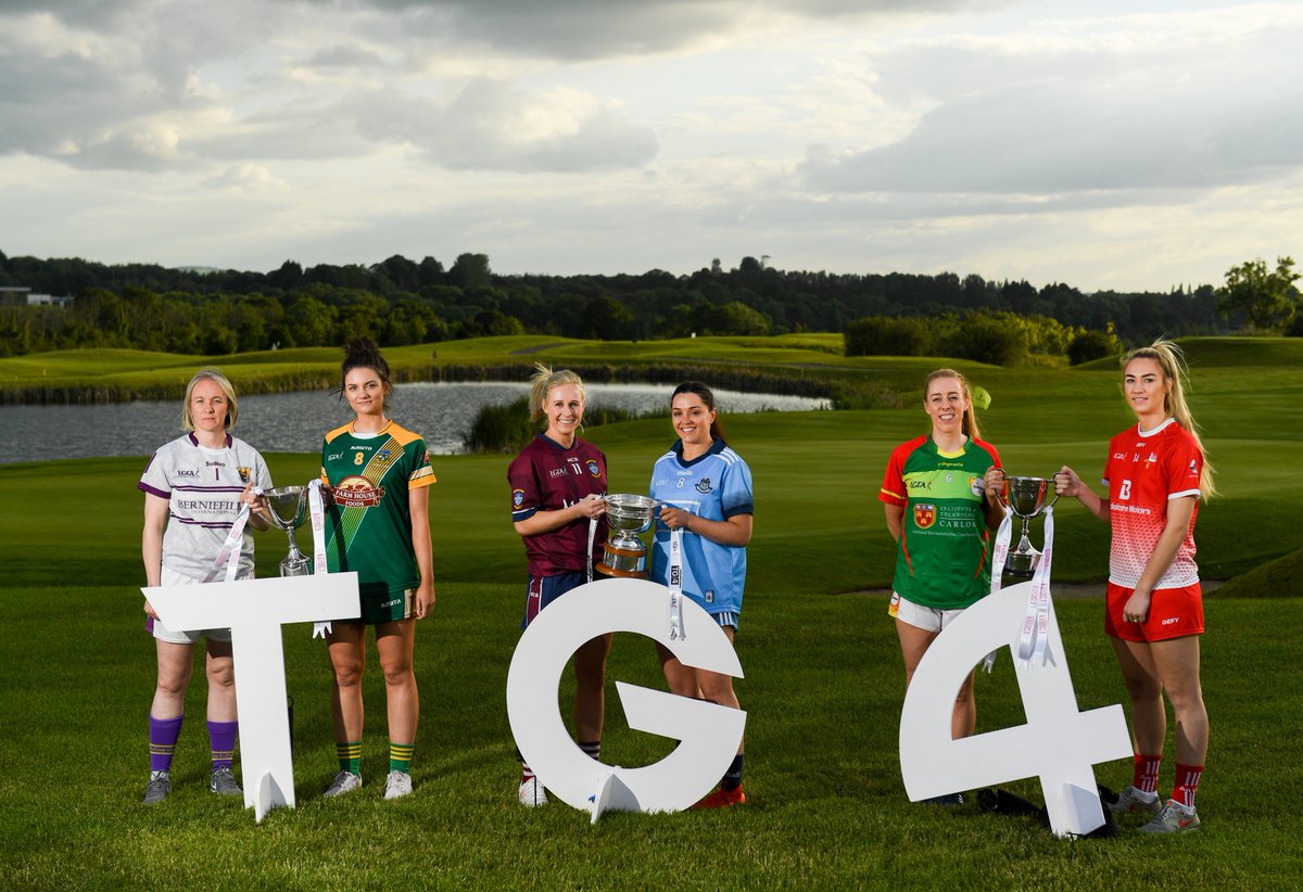 LadiesFootball's tweet photo. 🎟️🎫 Tickets available ONLINE for Sunday's @SportTG4 Leinster Finals at Netwatch Cullen Park, Carlow

🏆 Jnr: 12pm - @CarlowLGFA v @LouthLGFA 
🏆 Inter: 2pm - @meathladiesMLGF v @WexLadiesFoot 
🏆 Snr: 4pm - @dublinladiesg v @WestmeathLFGA 

#⃣ #ProperFan

https://t.co/jAZDkCyO2v https://t.co/s9npuGbHqQ