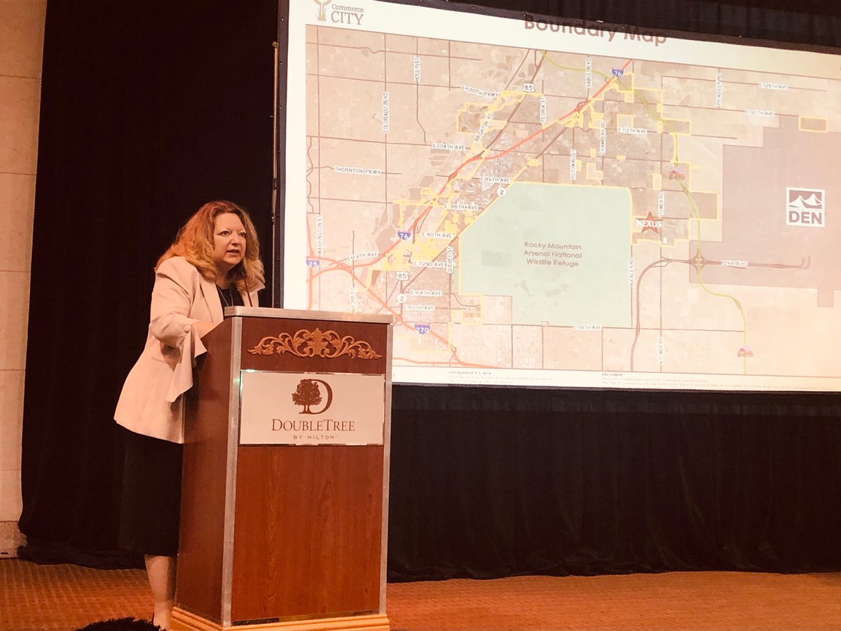 AdamsCountyREP's tweet image. We’re at ⁦@MetroNChamber⁩ #HotProjects event where our #econdev partner Michelle Claymore ⁦@CommerceCityED⁩ is moderating a panel on growth in the city &amp;amp; the Nexus developments