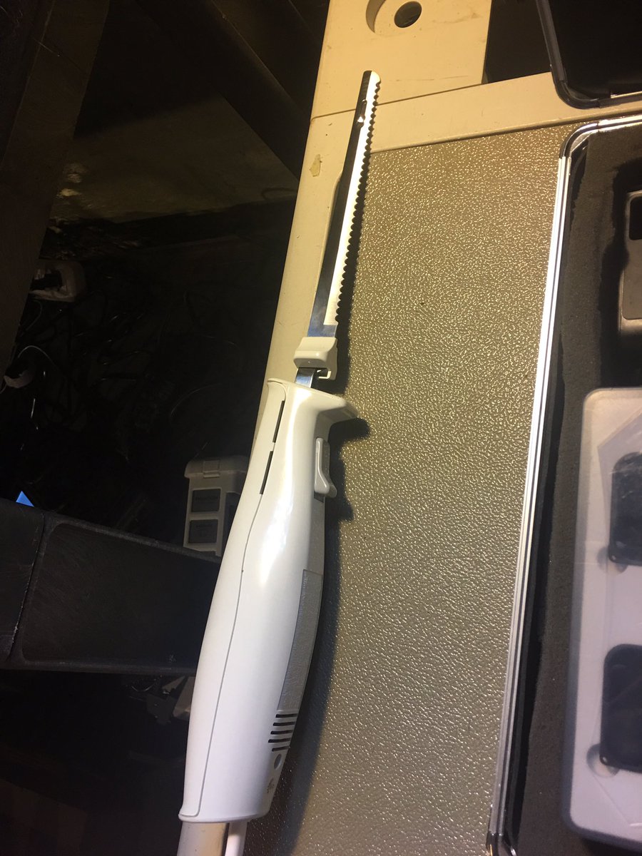 JJackPro's tweet photo. We at JJack love doing epic GoPro work with our dual GoPro 7s and Karma GIMBAL package. This week we were doing some foam cutting for a new case. 

If you didn’t know, the best DIY tool for precision foam cutting is an electric meat carver. 

Slices through like butter! https://t.co/bOrMmdCXyi