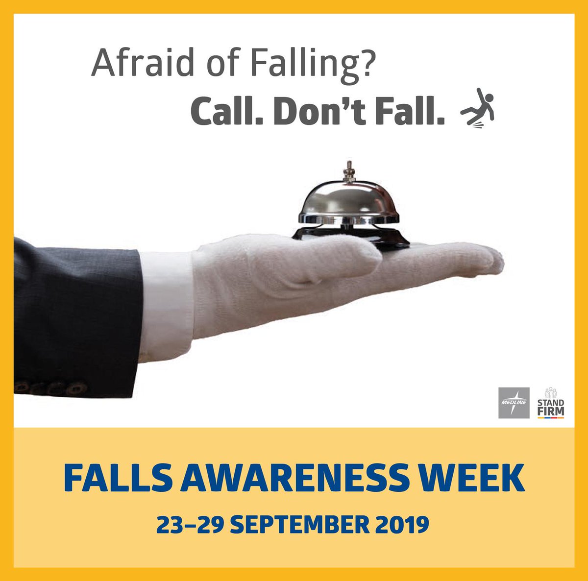 falls_network's tweet photo. What 3 things could your patients do today to reduce their risk of having a fall?
Help them by joining Falls Awareness Week (23-29 September).
Request a free campaign kit now! https://t.co/pQXPkisRqk
#improvefalls #fallsawareness #staysafeagainstfalls https://t.co/V3hfrmpr15