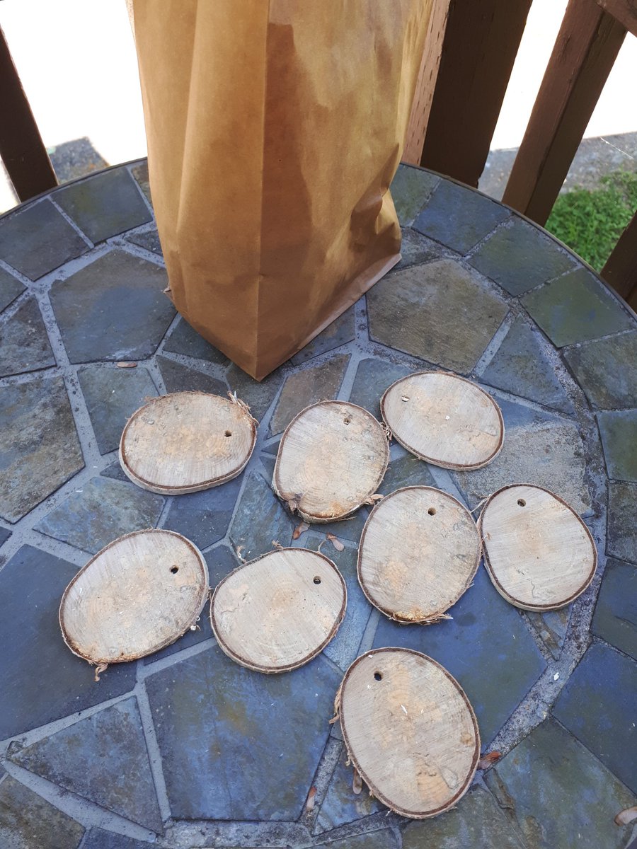 I just finished up an order of 'tree cookies'. These will be delivered to a local program for youth that gets them outside into #nature. They are very handy for name tags and artwork. #kidsinnature #getoutside