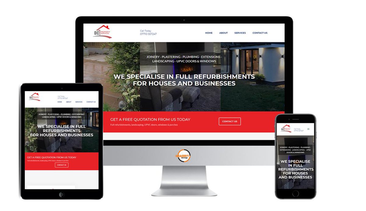 New website designed, built and launched for a new customer in Lancashire today. DC Property Services dc-property-services.co.uk.