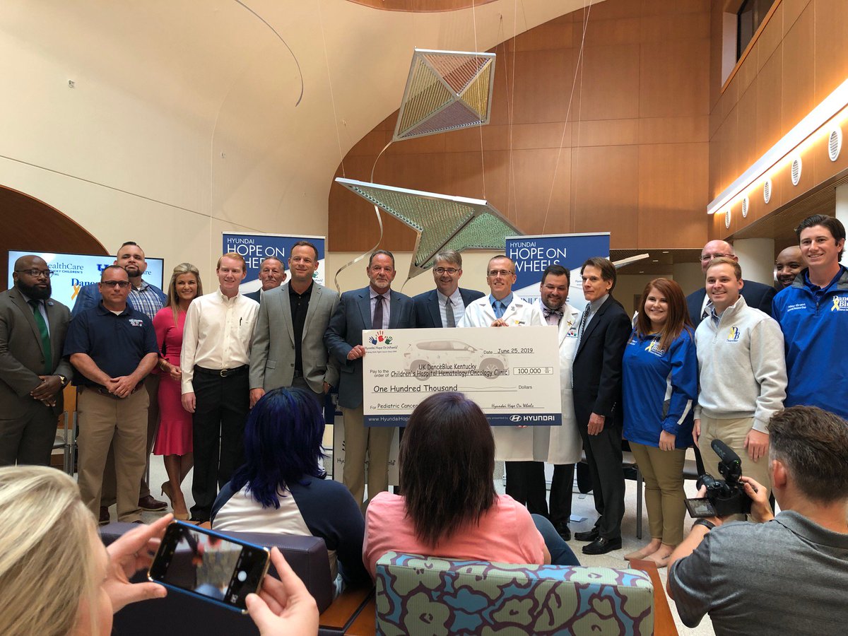 A huge thank you to <a href="/hyundai/">Hyundai USA</a> and <a href="/hopeonwheels/">Hope On Wheels</a> for presenting us with a check for $100,000 to further our fight against pediatric cancer!