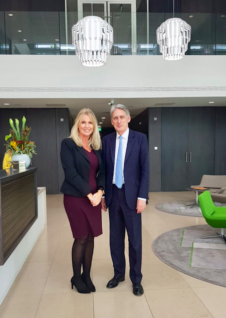 BBP_Smart's tweet photo. We were delighted to welcome Chancellor of the Exchequer, the Rt Hon Phillip Hammond to Bourne on Friday. Suzy Kidman, our PR &amp; Comm Lifestyle Manager greeted Mr Hammond on his arrival to visit  Schindler Ltd, to officially open their new office on the top floor of Building 400. https://t.co/5mhPydM3Nk