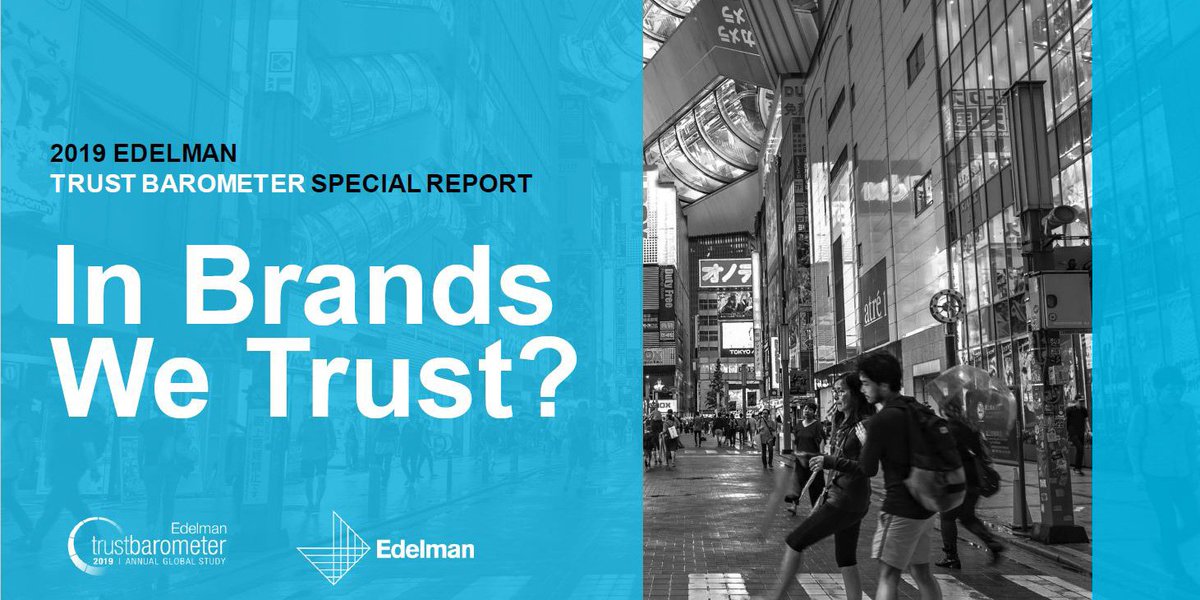 edelmanireland's tweet photo. The 2019 Edelman Trust Barometer Special Report: In Brands We Trust? shows that the vast majority of consumers say that brand trust is essential to buying. Download the report here: https://t.co/e5juIdEVnC #EdelTrust #TrustBarometer https://t.co/8D9J55AVxA