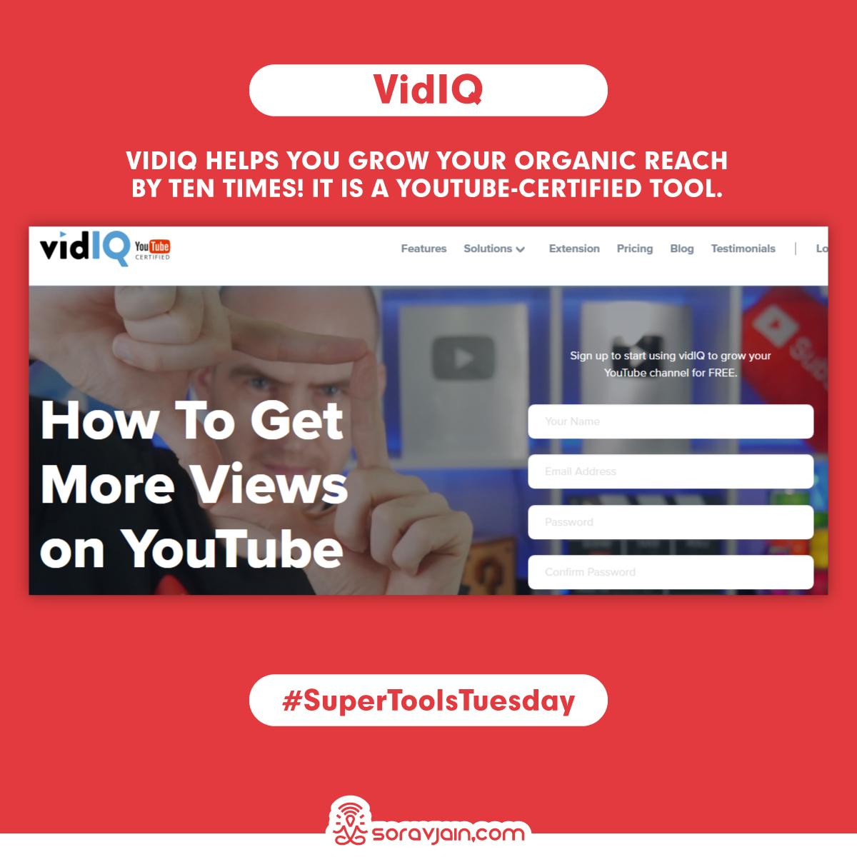 SoravJain's tweet image. Here are a few promising tools that can help the YouTubers right from finding the right keywords, monitoring video performance to tracking competitors. #SuperToolsTuesday #YouTube #YouTubeTools (2/3)