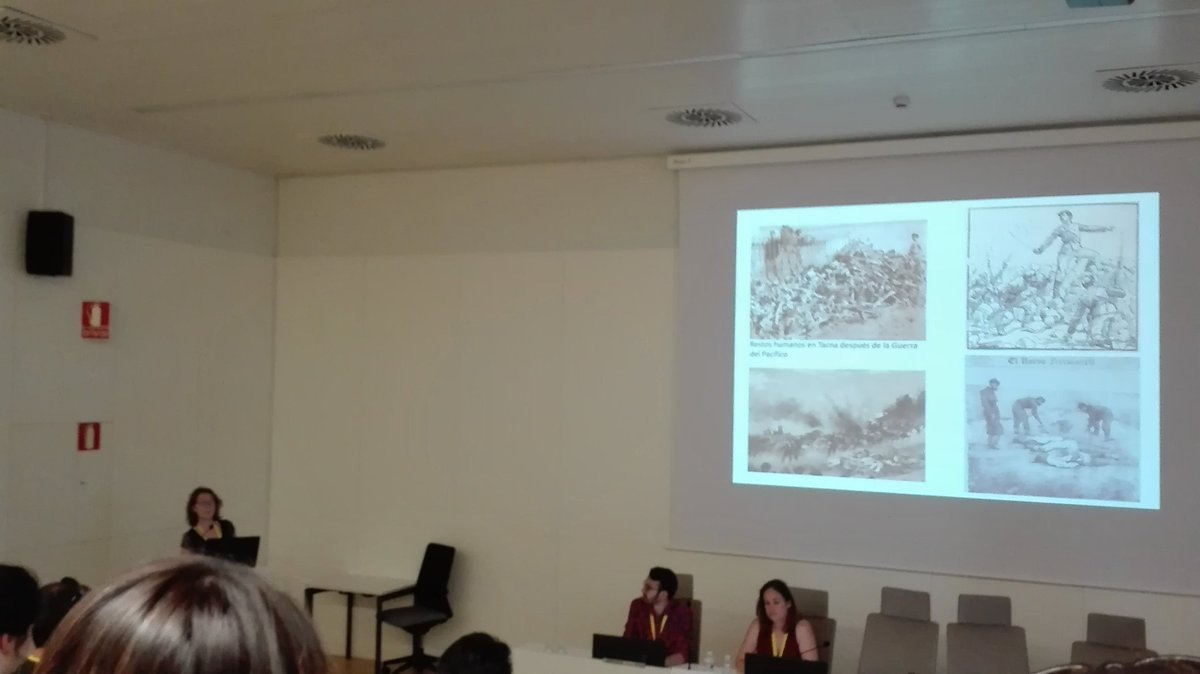 cmpereirasantos's tweet photo. Assumpci{ Malgosa @UABBarcelona presenta en el congreso de la #SEAF2019 el estudio multidisciplinar de un soldado de la guerra del Pacifico! https://t.co/yFylZXZPKI