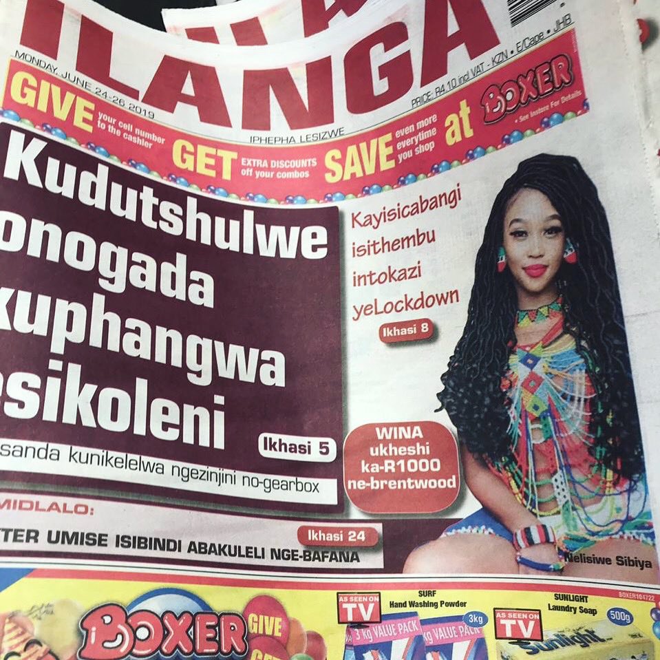 Lol so I am on FRONT PAGE of @ilanganews lol I Caption maE 🤣🤣🤣🤣🤣🤣🤣 Jereva 🎙🎵🎶🎤 #mamakabafana #nomathemba #culture #theatre