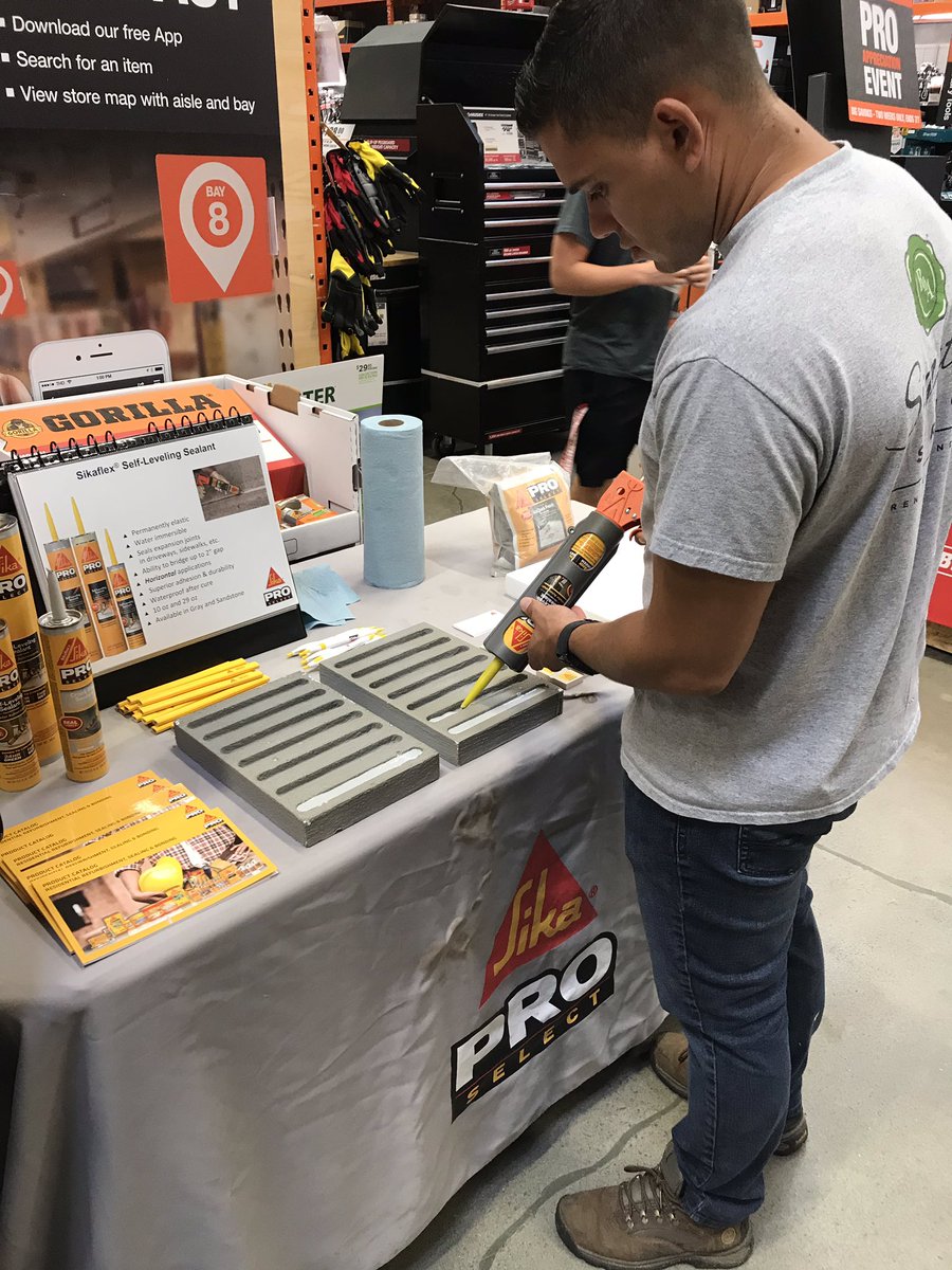 GaS1KAProRep's tweet photo. Thanks to @HomeDepot store 131 in John’s Creek this morning for joining in the demo and supporting @Sika_USA products! #SikaProSelect #ProPartnership https://t.co/FQll0HxLPu