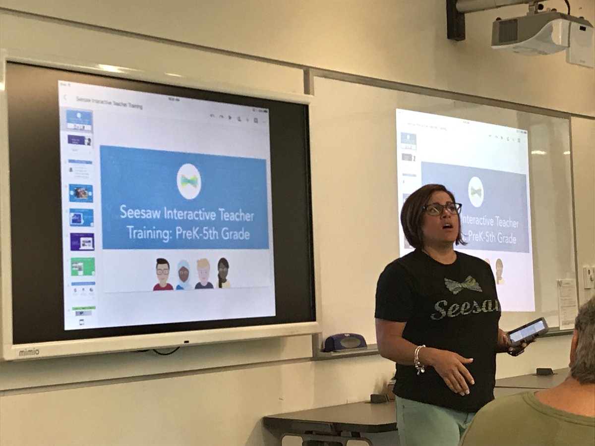 PeacocksClass's tweet photo. So many features to improve the classroom experience with @Seesaw !!! Thanks for sharing with us, @KOates818! Learning so much at #TTSI2019 @SaintLeoUniv https://t.co/vkfhDp9q2s