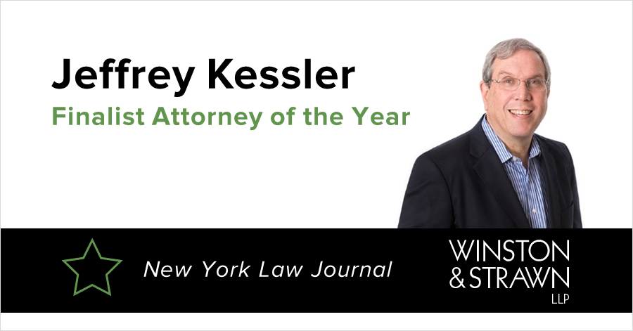 Congrats to <a href="/WinstonLaw/">Winston & Strawn LLP</a>’s Co-Executive Chairman Jeffrey Kessler, who was named a finalist for <a href="/NYLawJournal/">New York Law Journal</a>’s 2019 Attorney of the Year! bit.ly/2FkScVa #antitrust #sportslaw