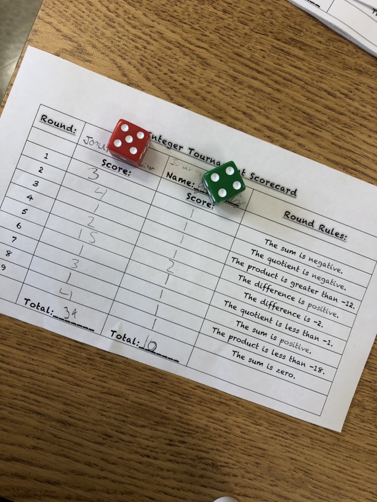 MathGirlMagic's tweet image. Summer Bridge Students enjoying some integer fun today! Integer Tournament and Integer Wars! #Math #Algebra1 #IntegerFun @jennifer_favors @KimTerryWhitfi1 @Lattendreams @TermerionMLakes @msturlington @AshleighBuist