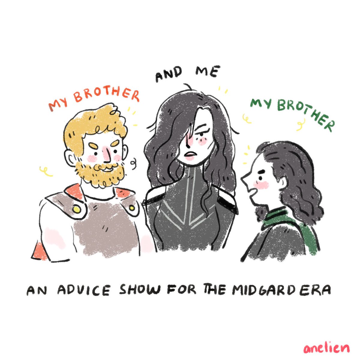 i drew this when thor ragnarok came out and im sad to say my endgame predictions did not come tru ? 