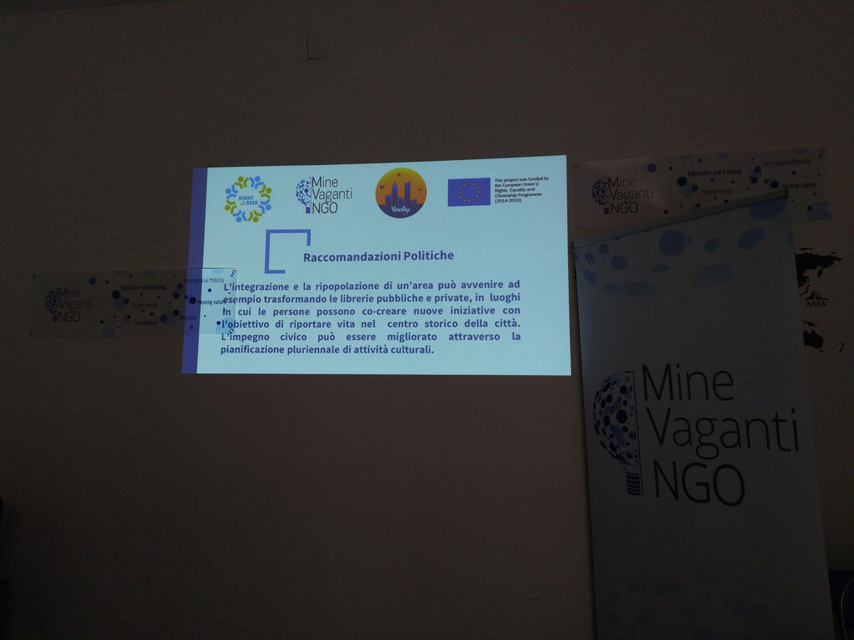 VoicitysJustice's tweet photo. @MineVagantiNGO organised the #FinalDisseminationEvent on 20th June in Sassari. There was an interesting debate the revitalization of the historic centre of Sassari is a very important topic for the whole community that wants to bring it back to the original beauty.

#Voicitys https://t.co/XgEUBhbApf