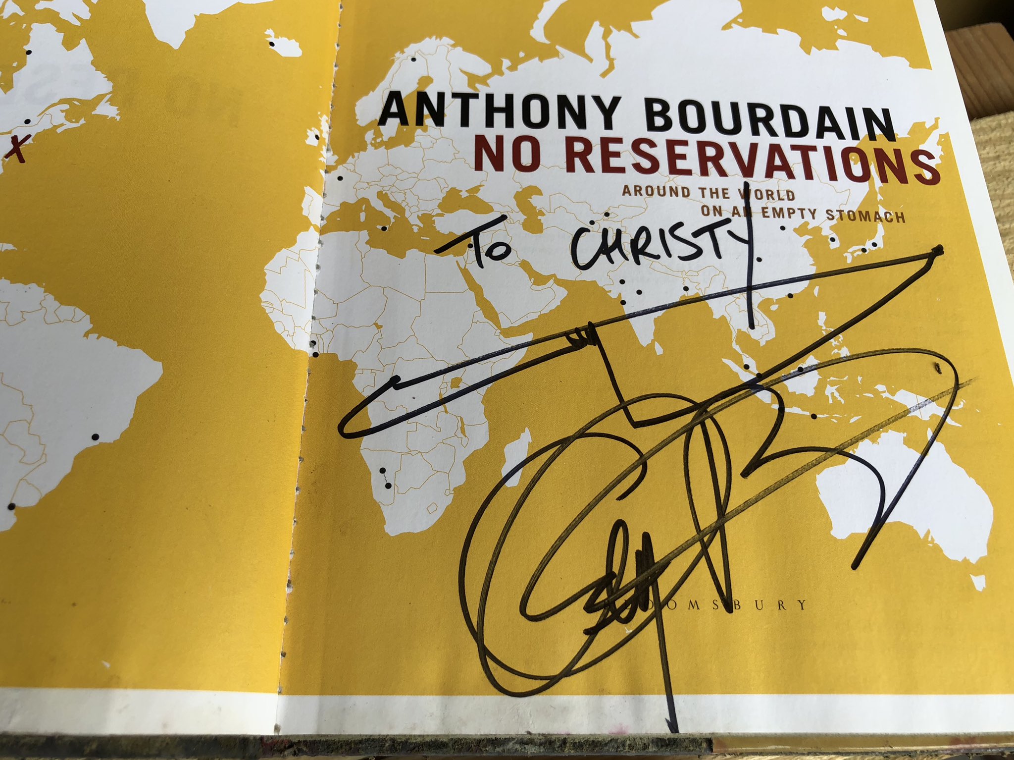 Happy heavenly birthday Anthony Bourdain I will treasure this forever. 