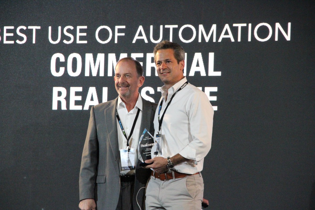 BoxerProperty's tweet photo. We are thrilled to have won a Digie Award for Best Use of Automation in Commercial Real Estate at Realcomm 2019!
#cre #automation #ai #machinelearning #realcomm2019 #commercialrealestate https://t.co/QAk9StOK4Q
