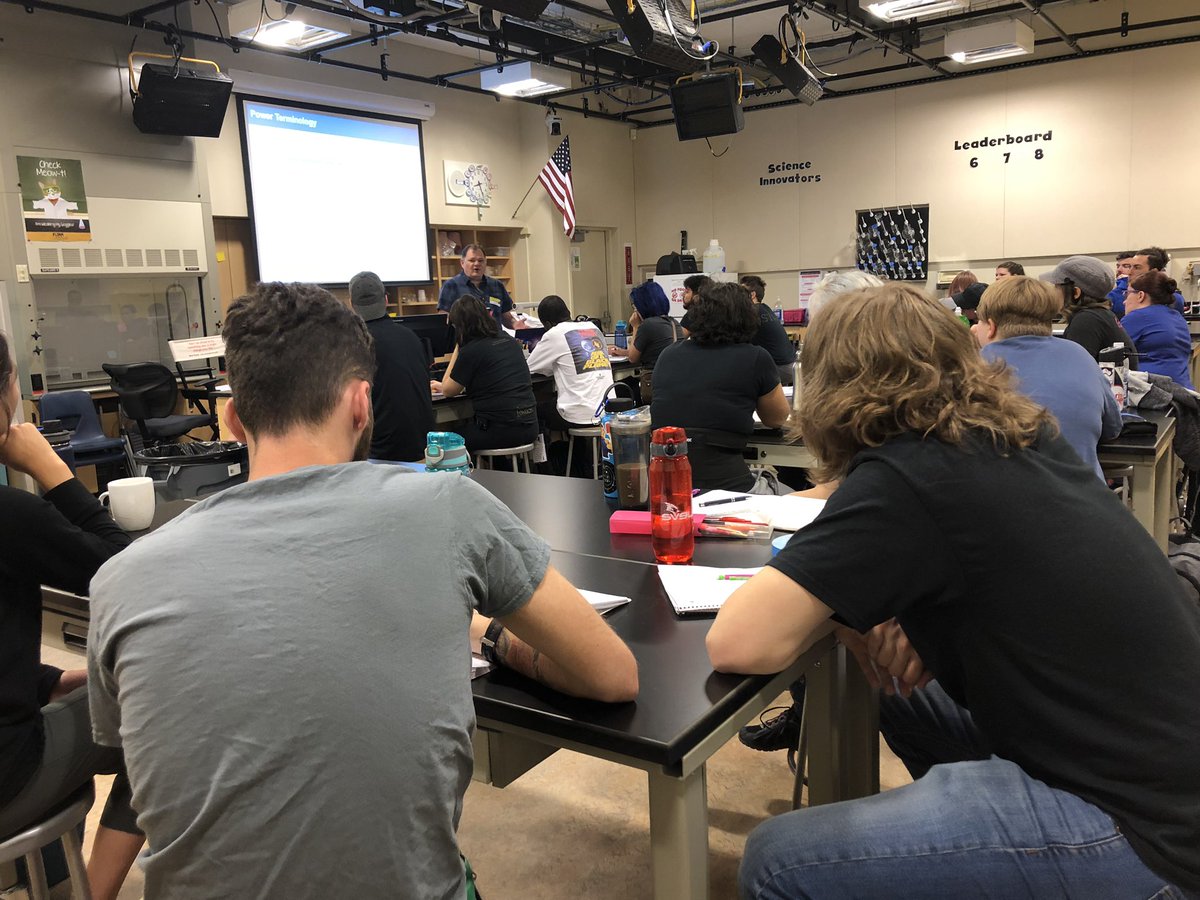 stagecraftvegas's tweet photo. Back on track today with Martin Crawford and Leonard Miller teaching on the basics of power! #SILV2019 #Onwardandupward https://t.co/rwaupECkF8