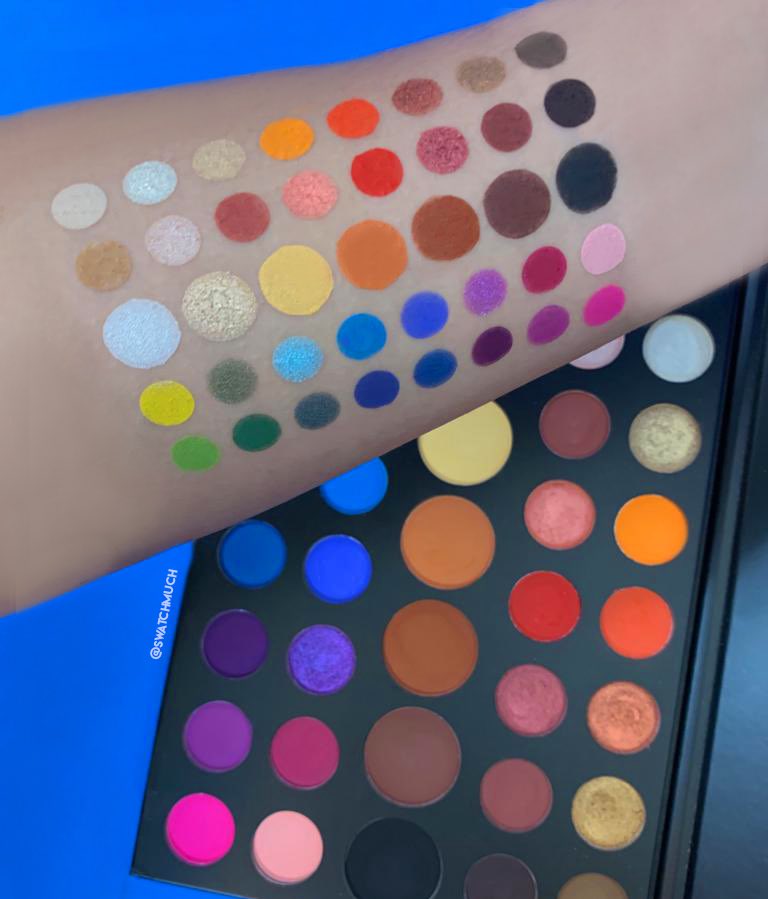 swatchmuch's tweet photo. One of the most amazing collabs ever!  @morphebrushes x @jamescharles palette 🎨 We love it 💙❤️💚💜
•
•
•
#swatchmuch #makeup #palette #morphe #jamescharles #makeupaddict  #makeuppics #makeuphotography #swatches #jamescharlespalette #colors #makeupartist https://t.co/8fX4lCs3zk