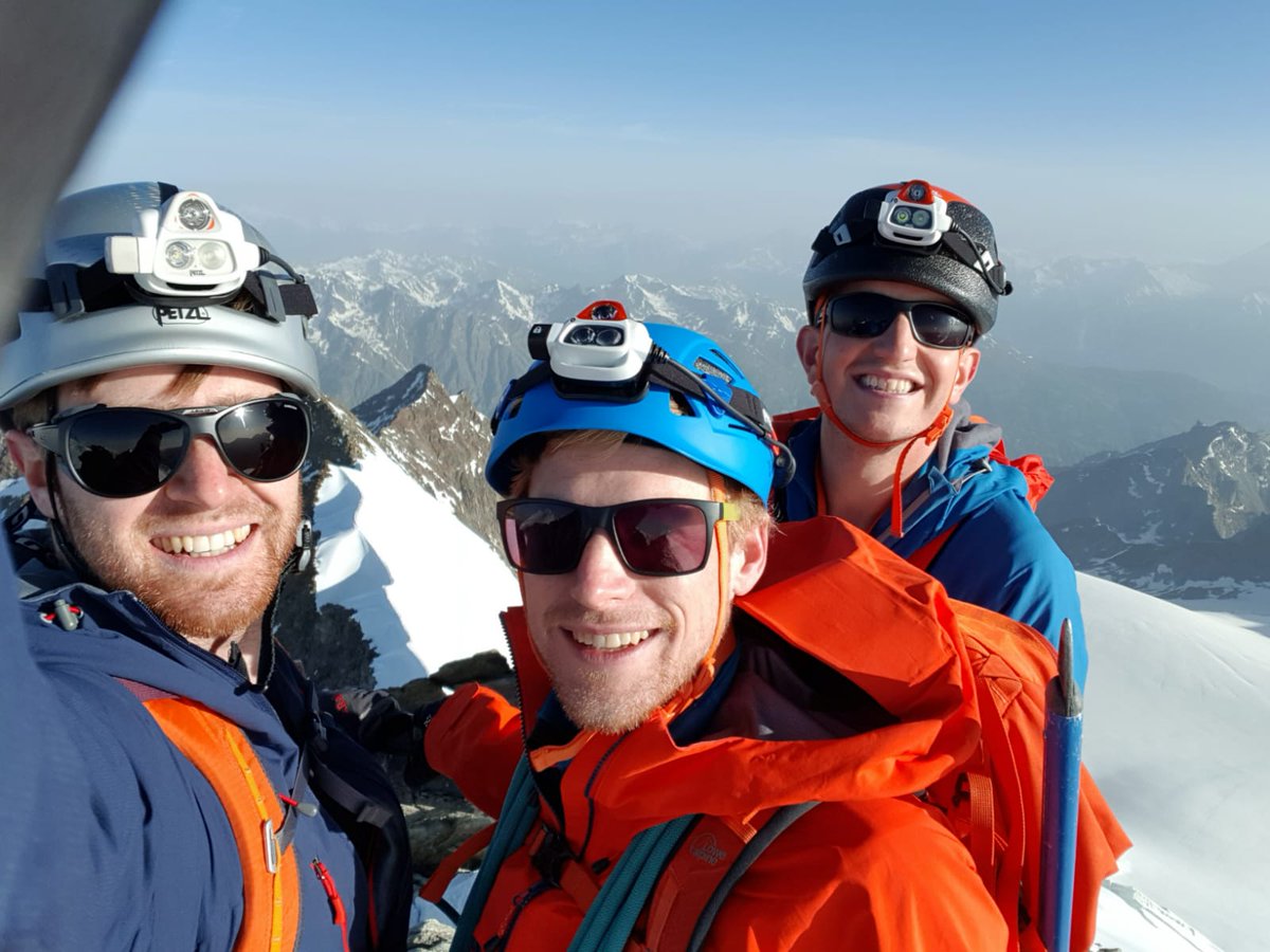 8 years ago we turned back close to the summit of the Nadelhorn, a Swiss 4000m peak, due to poor conditions. Today we made the summit! The mountains will always be there for another attempt - it was well worth the wait!