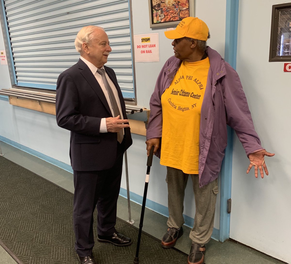 GregLasak's tweet photo. At the Alpha Phi Alpha Senior Center reminding residents to go vote! #QueensDA #gotv https://t.co/lPBByb2vEY