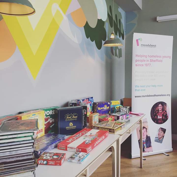 RoundaboutSheff's tweet photo. Thank you to @TreehouseBGC and everyone who attended their games swap event at the weekend. They raised £350 for Roundabout! 😁🎲 👏 #SheffieldisSuper #Fundraising https://t.co/4bRd7yubpU