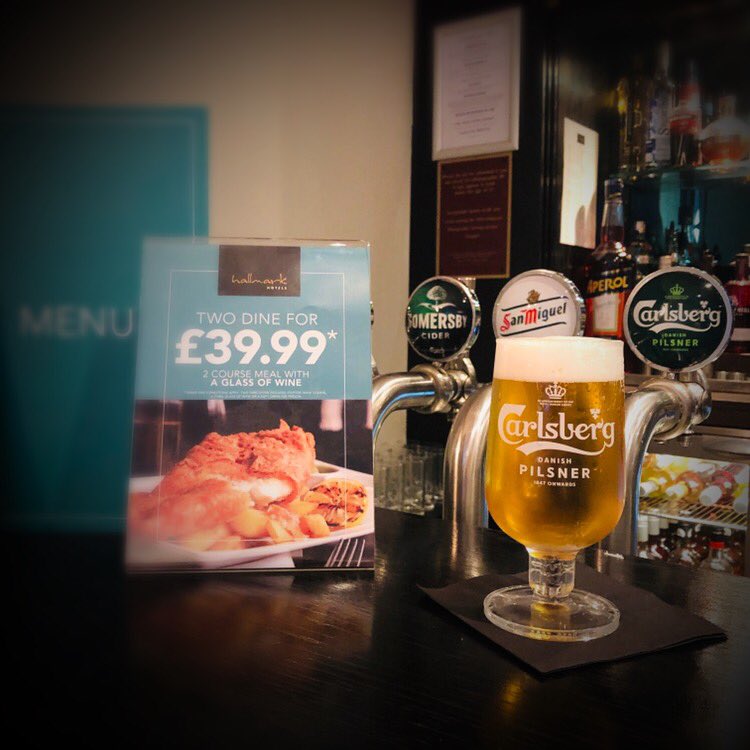 We are now serving Carlsberg Pilsner in our bar which is open to non residents #hallmarkhotel #birmingham #edgbaston #hallmarkbrum #danish #carlsberg #carlsbergpilsner #newbrew