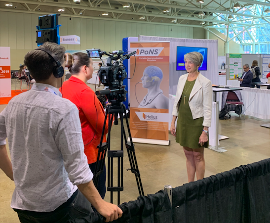 BlueSky_Com's tweet photo. Our client Kim Skinner from @HeliusMedical hosts a scientific lecture at Rehab Week in Toronto, to discuss her work with patients and provide an overview  of a new method to address chronic balance deficit due to mild-to-moderate traumatic brain injuries. https://t.co/Vxbbw1ROdG
