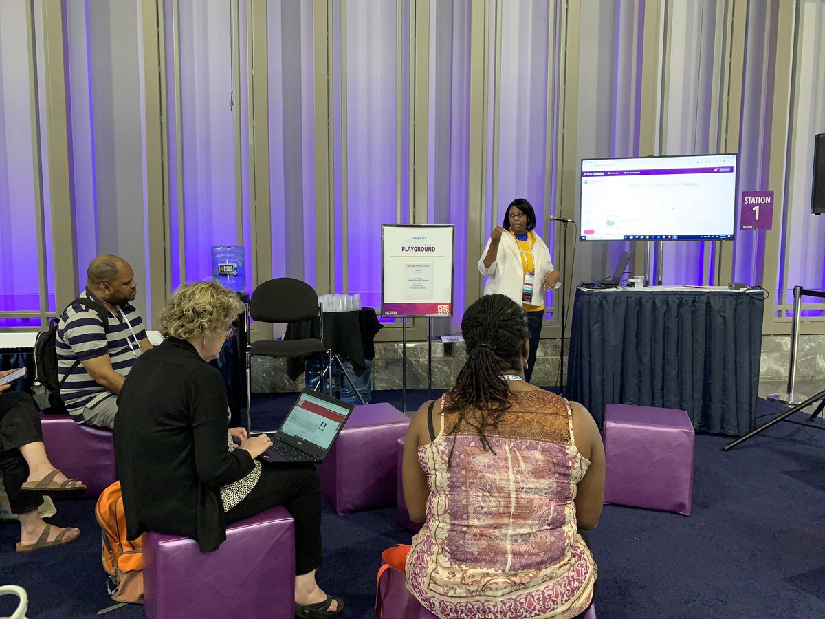 projectrecess's tweet photo. @educatoralex at the #ISTE19 #googleplayground ensuring learners stay up-to-date with the latest tools for the classroom @GoogleForEdu https://t.co/g1XJWi8mEP
