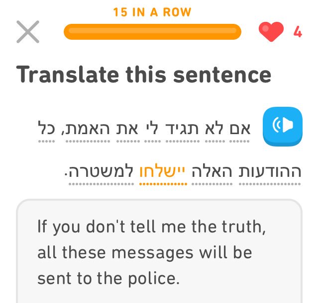 Blackmail is an ugly thing, Duolingo. Let’s talk about this like adults.