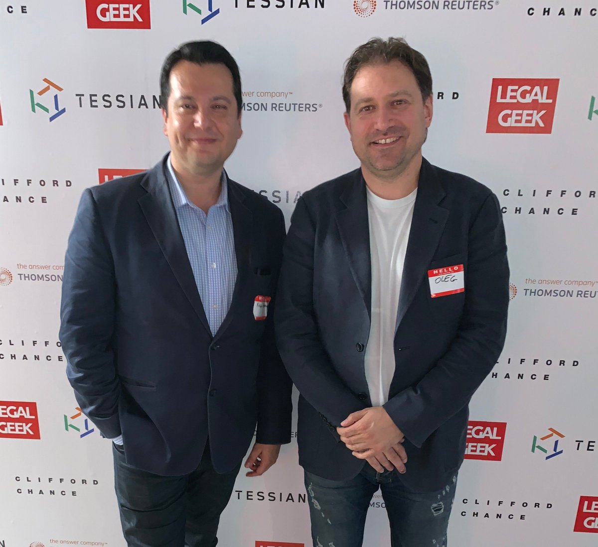 hotspotlaw's tweet photo. The Hotspot Law team was thrilled to be among the legal industry's greatest thought leaders and innovators at today's Legal Geek conference in Brooklyn. Pictured here, founders Felix Shipkevich and Oleg Yavorovskiy. https://t.co/v3K4cxSgtP