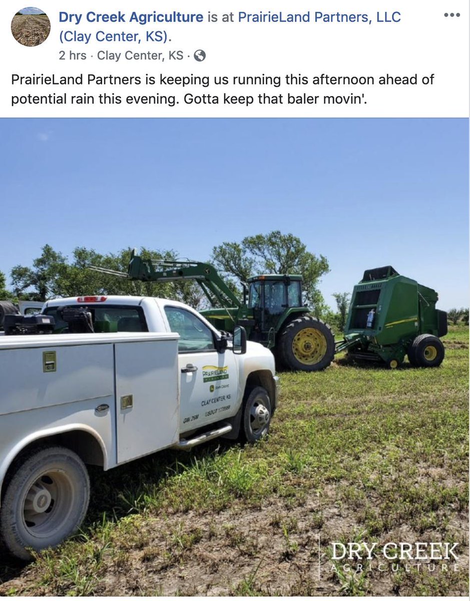 PrairieLandJD's tweet photo. We know downtime can be a problem especially with rain in the forecast. We are happy to hear that Dry Creek Agriculture is back up and running!
#PLPCustomers #DeliveringTheRightSolution https://t.co/xqDlXrKsHI