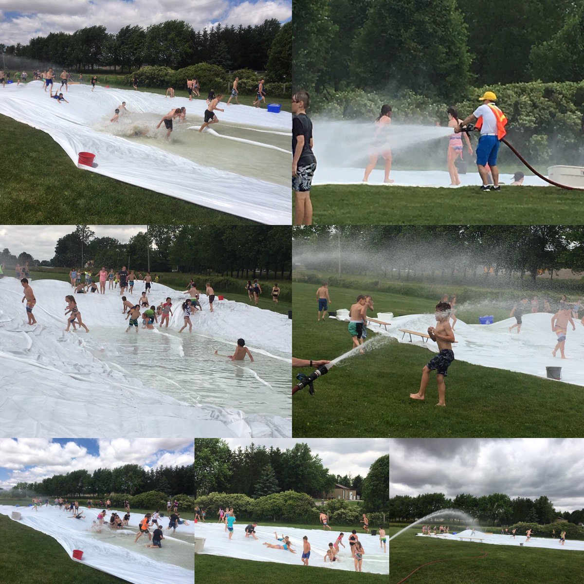 mommanana20's tweet photo. 2nd annual Slip and Slide was a success! Such a fun day for our #bbroncos. We are forever grateful for our awesome firefighters @Brooke_Fire_ for taking the time to do this for our kids! @BrookeCentral @carlawilsonann https://t.co/zUpN2fB6Ex