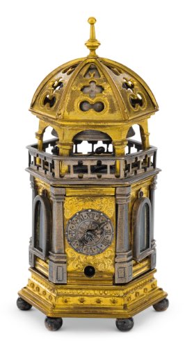 TudorAge1973's tweet image. #TudorTuesday
A small Renaissance gilt-brass and steel and hexagonal table clock.
German, late 16th century.

facebook.com/16991115136599…

#TableClock #GiltBrass #Steel #Hexagonal #Renaissance #German #16thCentury #History