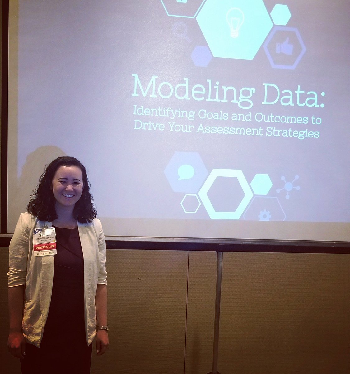 SarahDRosenthal's tweet photo. Feeling so appreciative for opportunity to present at my first conference today! Thank you #EACE19 for seeing value in my session! #sapros #highereducation #careerdevelopment https://t.co/AquqdcrTX7